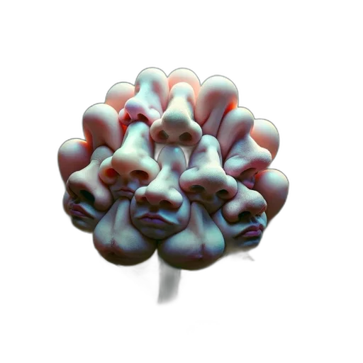 crown, flower, hat, jewelry, 3d render, concept art, photorealistic, vaporwave transparent PNG cut-out
