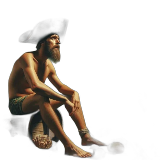 hat, food, concept art, fantasy art, photorealistic, 3d render, littered, shoreline transparent PNG cut-out