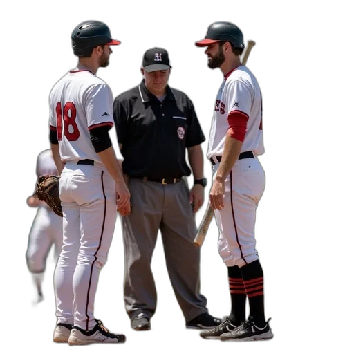 staff, baseball, game, progress, player, holding, bat, another transparent PNG cut-out