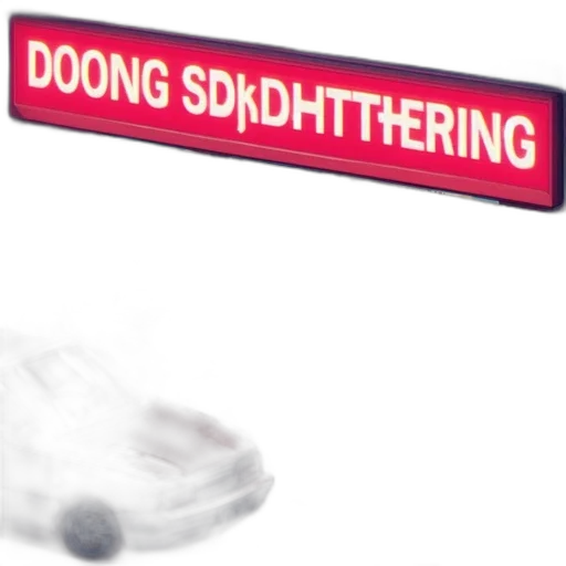 car, 3d render, fog, night, convenience, store, called, doong transparent PNG cut-out