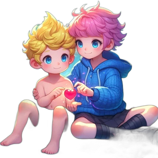 watercolor, pixel art, concept art, anime, neon lights, fire, underwater, pastel transparent PNG cut-out