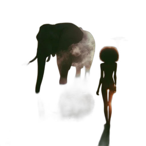 creature, animal, mask, concept art, pixel art, fantasy art, 3d render, fog transparent PNG cut-out