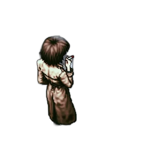 staff, creature, weapon, hair, pixel art, concept art, comic book art, watercolor transparent PNG cut-out