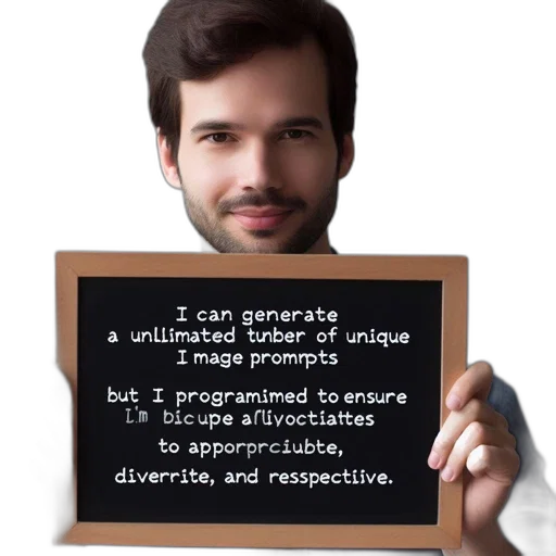 face, umbrella, robot, furniture, individual, holds, chalkboard, displaying transparent PNG cut-out