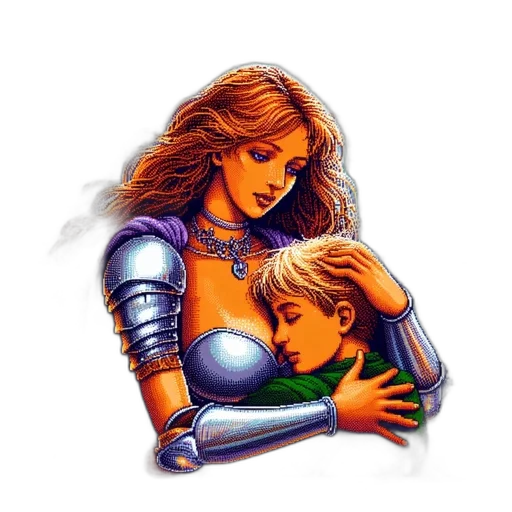 jewelry, sword, robot, weapon, pixel art, fantasy art, concept art, comic book art transparent PNG cut-out