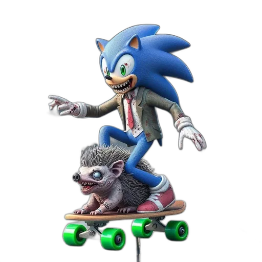 creature, animal, concept art, 3d render, sonic, hedgehog, suit, tie transparent PNG cut-out