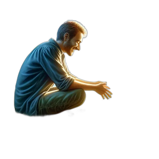 staff, face, concept art, 3d render, photorealistic, pixel art, man, blue transparent PNG cut-out