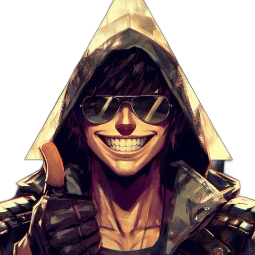 mask, face, jacket, weapon, cyberpunk, comic book art, pixel art, concept art transparent PNG cut-out