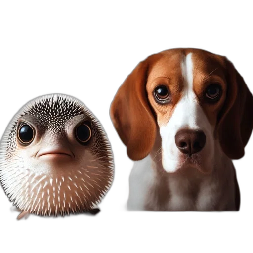 animal, photorealistic, 3d render, concept art, photo, shows, face, alert transparent PNG cut-out