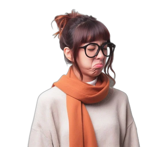 face, staff, jacket, mask, photorealistic, 3d render, monochrome, portrait transparent PNG cut-out