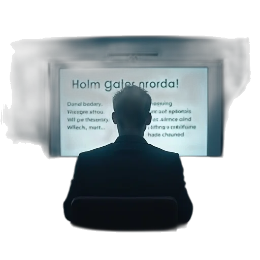 robot, 3d render, white, man, screen, text, overlay, cmm transparent PNG cut-out