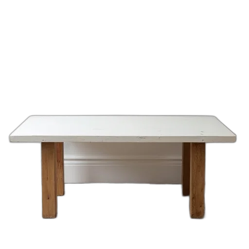 furniture, 3d render, antique, white, coffee, table, top, wooden transparent PNG cut-out