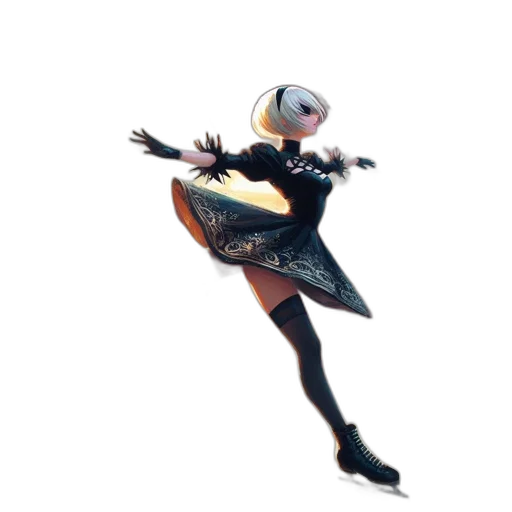dress, weapon, jacket, staff, concept art, 3d render, fantasy art, pixel art transparent PNG cut-out