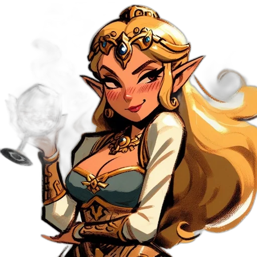 staff, fantasy art, pixel art, concept art, comic book art, fire, golden, elf-like transparent PNG cut-out