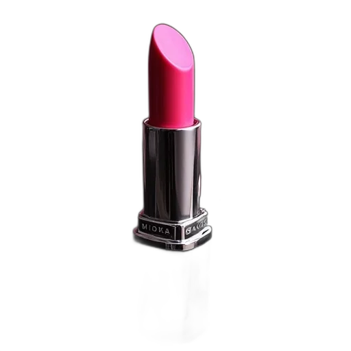 3d render, close-up, image, pink, lipstick, silver, cap, featuring transparent PNG cut-out