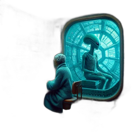 mask, robot, concept art, cyberpunk, fantasy art, comic book art, underwater, outer space transparent PNG cut-out