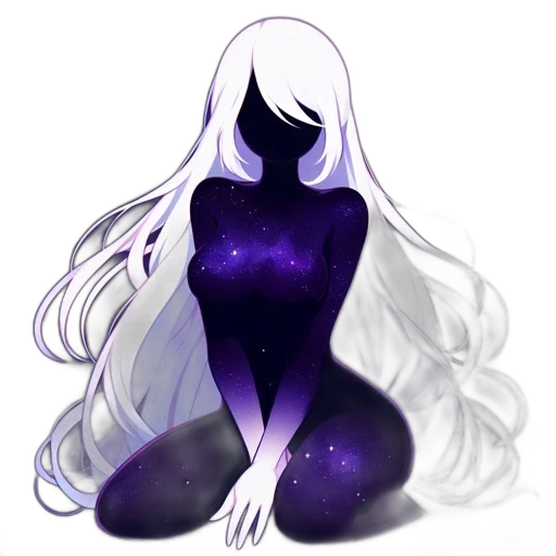 dress, creature, crown, hair, concept art, pixel art, fantasy art, watercolor transparent PNG cut-out