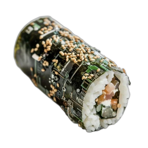 food, jewelry, weapon, staff, 3d render, photorealistic, sushi, roll transparent PNG cut-out