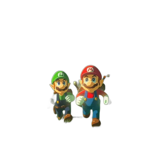 hat, staff, weapon, 3d render, concept art, pixel art, green, mario transparent PNG cut-out