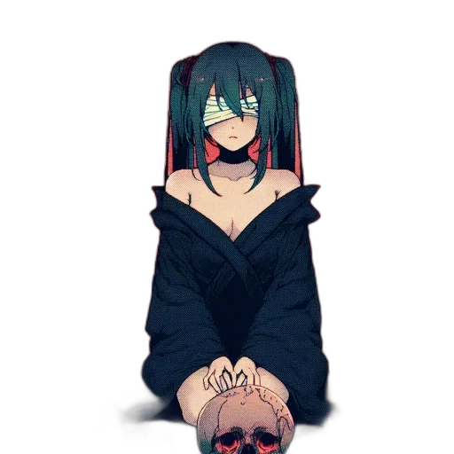 mask, dress, creature, jacket, pixel art, anime, cyberpunk, concept art transparent PNG cut-out