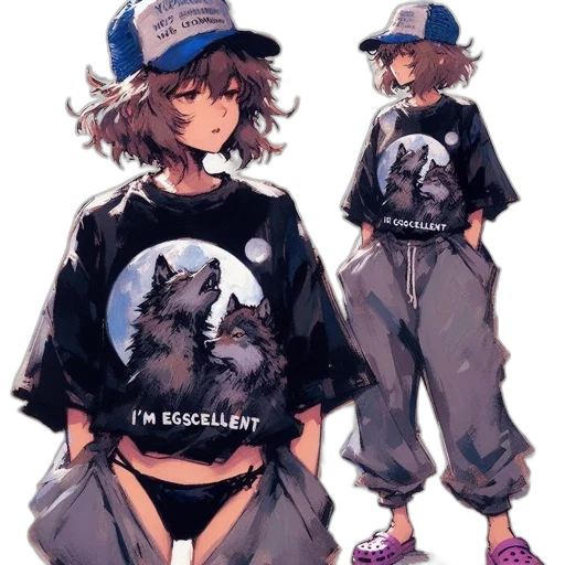 creature, dress, animal, jacket, cyberpunk, pixel art, anime, concept art transparent PNG cut-out