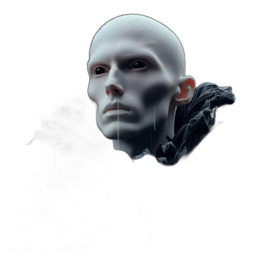 mask, face, robot, creature, concept art, photorealistic, 3d render, cyberpunk transparent PNG cut-out