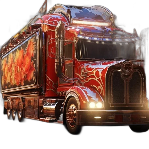 weapon, concept art, photorealistic, fantasy art, 3d render, fire, vibrant, red transparent PNG cut-out