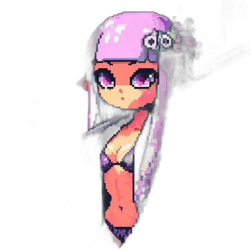 dress, staff, hat, weapon, pixel art, cartoon, anime, concept art transparent PNG cut-out