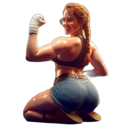 staff, weapon, concept art, pixel art, comic book art, photorealistic, female, athlete transparent PNG cut-out