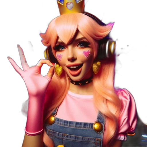 crown, weapon, staff, face, concept art, anime, 3d render, vaporwave transparent PNG cut-out