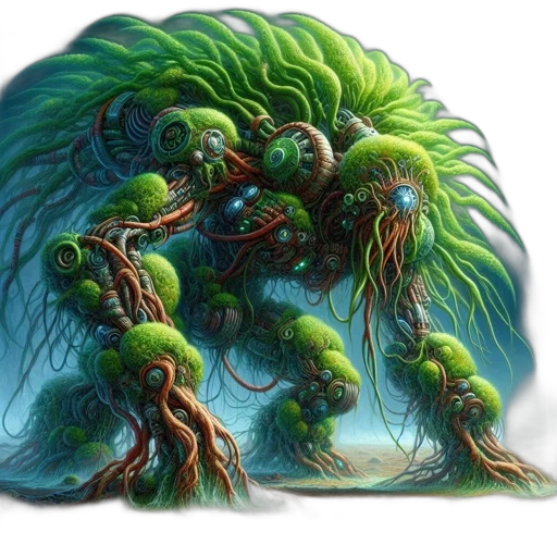 tree, creature, hair, hat, concept art, fantasy art, 3d render, pixel art transparent PNG cut-out