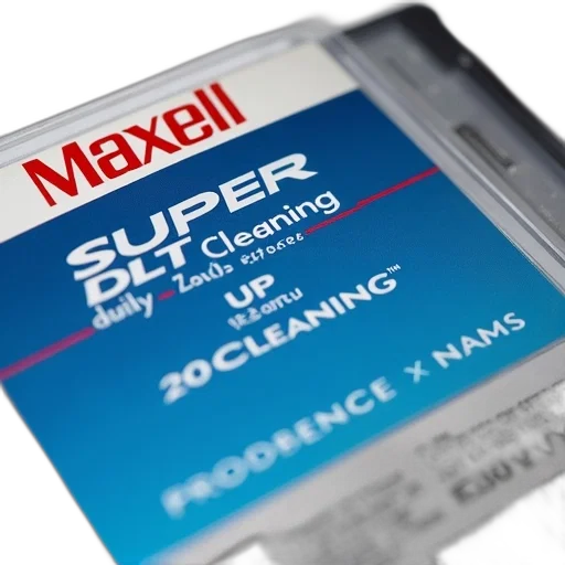 close-up, maxell, super, dlt, cleaning, tape, blue, white transparent PNG cut-out