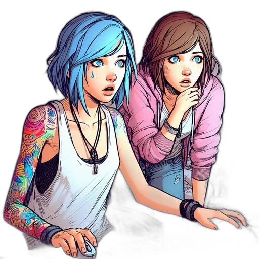 jewelry, cartoon, concept art, comic book art, fantasy art, neon lights, blue, colorful transparent PNG cut-out