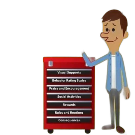 staff, furniture, 3d render, cartoon, character, holds, piece, paper transparent PNG cut-out