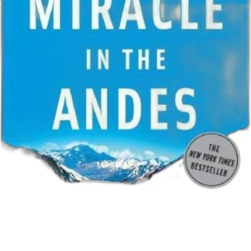 miracle, andes, book, cover, blue, background, featuring, snowy transparent PNG cut-out