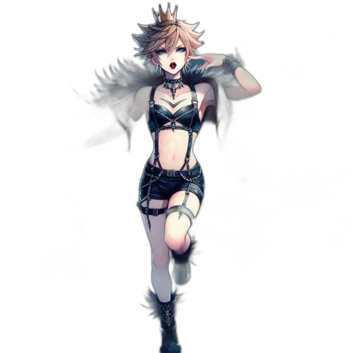 staff, dress, weapon, creature, concept art, pixel art, fantasy art, 3d render transparent PNG cut-out