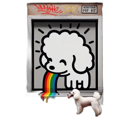 food, creature, animal, concept art, vaporwave, pixel art, monochrome, vibrant transparent PNG cut-out