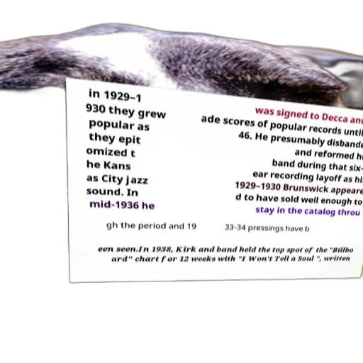 animal, 1929-1936, band, signed, decca, made, scores, popular transparent PNG cut-out