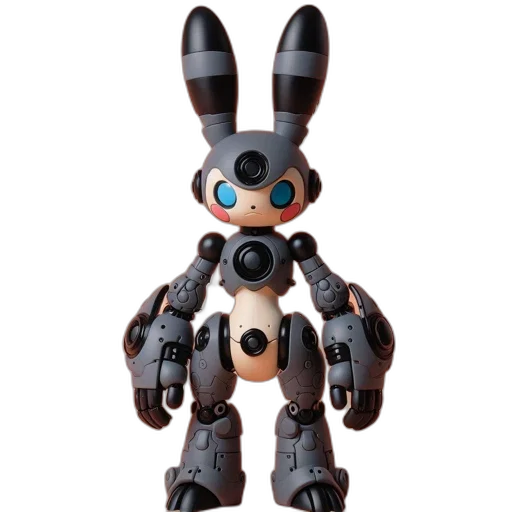 robot, weapon, animal, creature, 3d render, concept art, pixel art, cyberpunk transparent PNG cut-out
