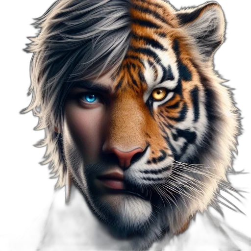 animal, creature, face, photorealistic, fantasy art, 3d render, concept art, blue transparent PNG cut-out