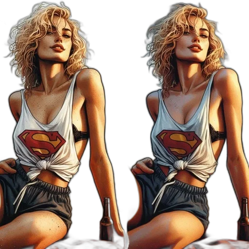 dress, photorealistic, comic book art, concept art, oil painting, red, earth tones, digitally transparent PNG cut-out