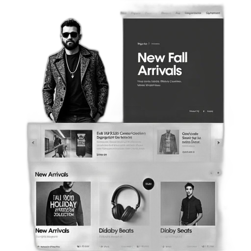 jacket, monochrome, first, image, shows, website, design, clothing transparent PNG cut-out
