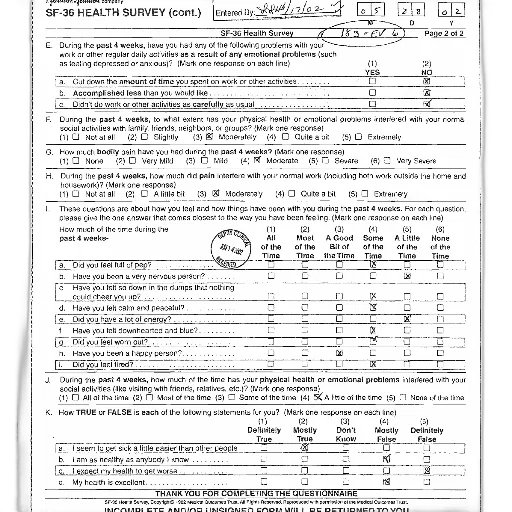 sf-36, health, survey, form, various, questions, about, physical transparent PNG cut-out