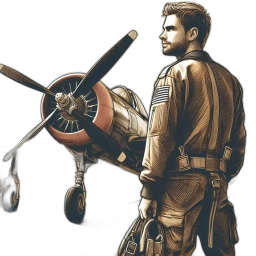 jacket, weapon, concept art, comic book art, photorealistic, fantasy art, earth tones, man transparent PNG cut-out
