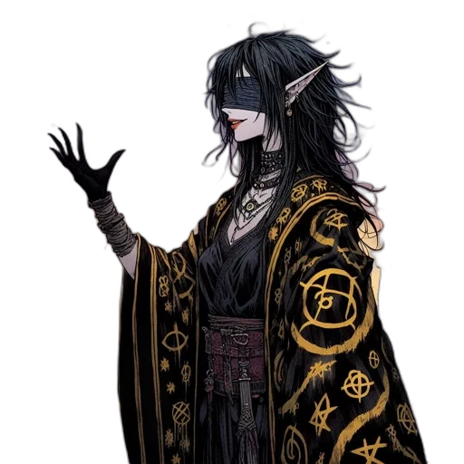 mask, staff, dragon, dress, fantasy art, concept art, pixel art, watercolor transparent PNG cut-out