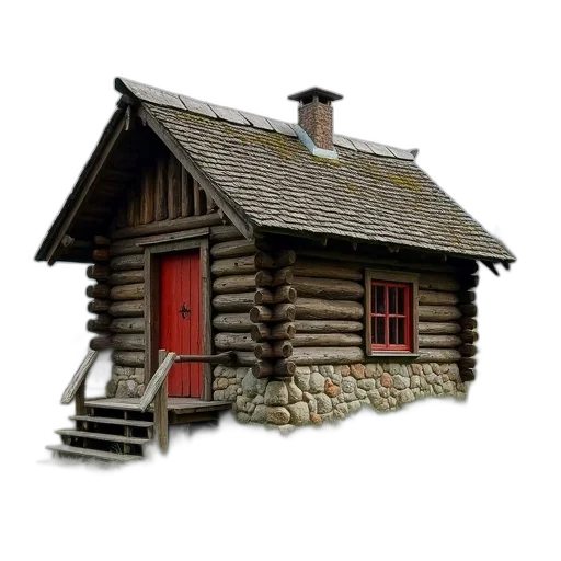 building, furniture, 3d render, photorealistic, concept art, oil painting, snow, forest transparent PNG cut-out