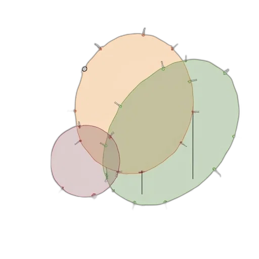 3d render, earth tones, pastel, green transparent PNG cut-out