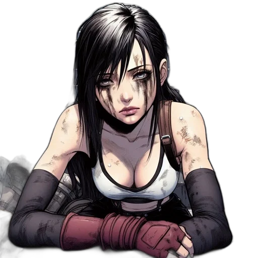 weapon, face, comic book art, concept art, fantasy art, pixel art, animated, female transparent PNG cut-out