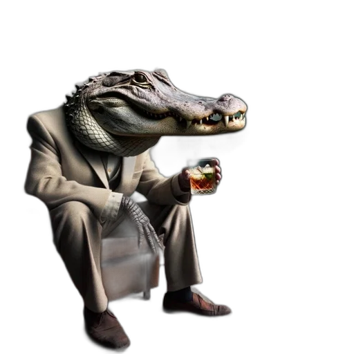 dragon, animal, creature, jacket, 3d render, concept art, photorealistic, pixel art transparent PNG cut-out