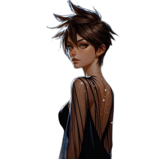 dress, face, hair, staff, concept art, fantasy art, pixel art, watercolor transparent PNG cut-out